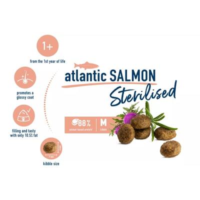غذای خشک گربه عقیم شده هپی کت طعم سالمون Happy Cat Sterilised atlantic salmon  وزن 10 کیلوگرم