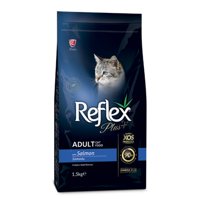 غذای خشک گربه بالغ رفلکس پلاس Reflex plus  با طعم سالمون