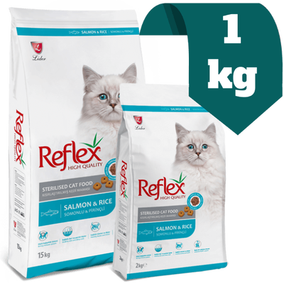 غذای خشک گربه عقیم شده رفلکس Reflex با طعم سالمون (به صورت فله)