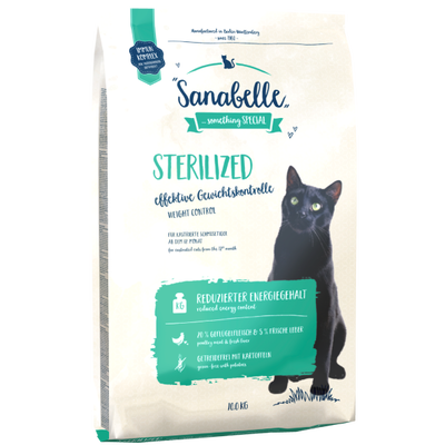 غذای خشک گربه سانابل Sanabelle مدل عقیم شده Sterilised وزن 2 کیلوگرم